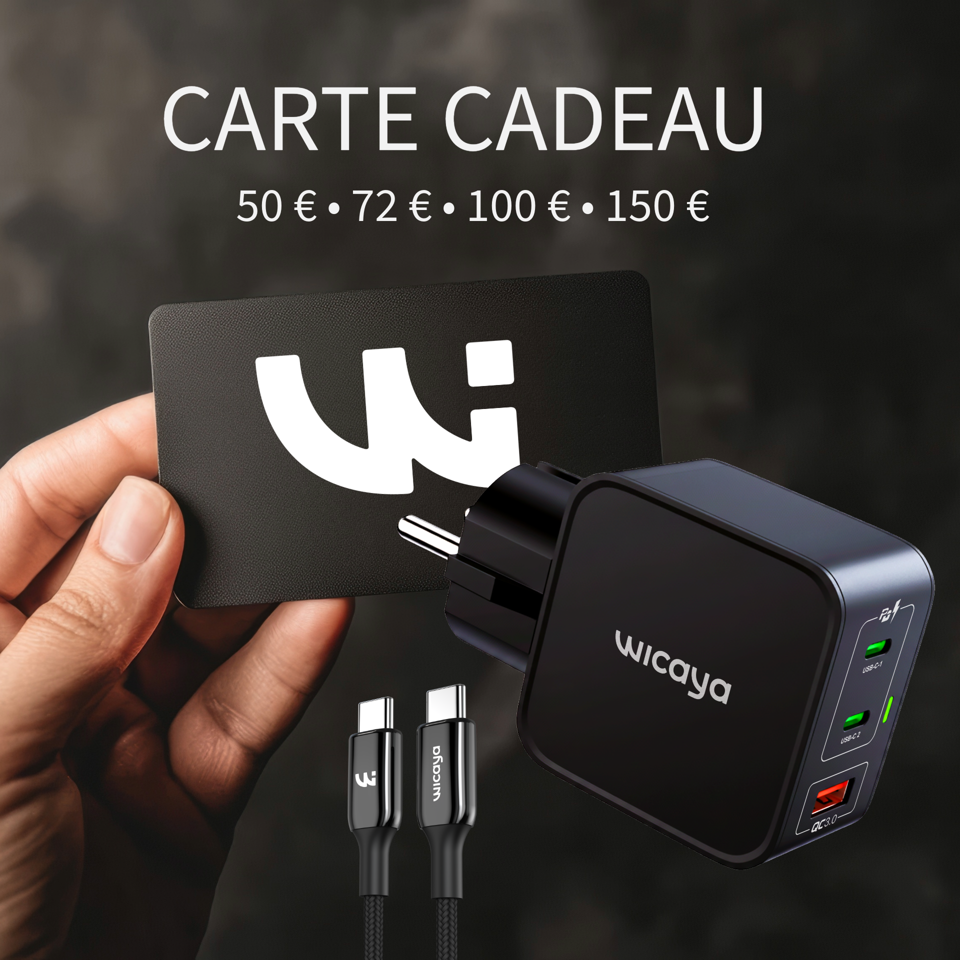 Bon Cadeau Wicaya – Offrez le meilleur chargeur au monde