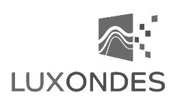 Logo LUXONDES avec une icône géométrique stylisée et le texte "LUXONDES".