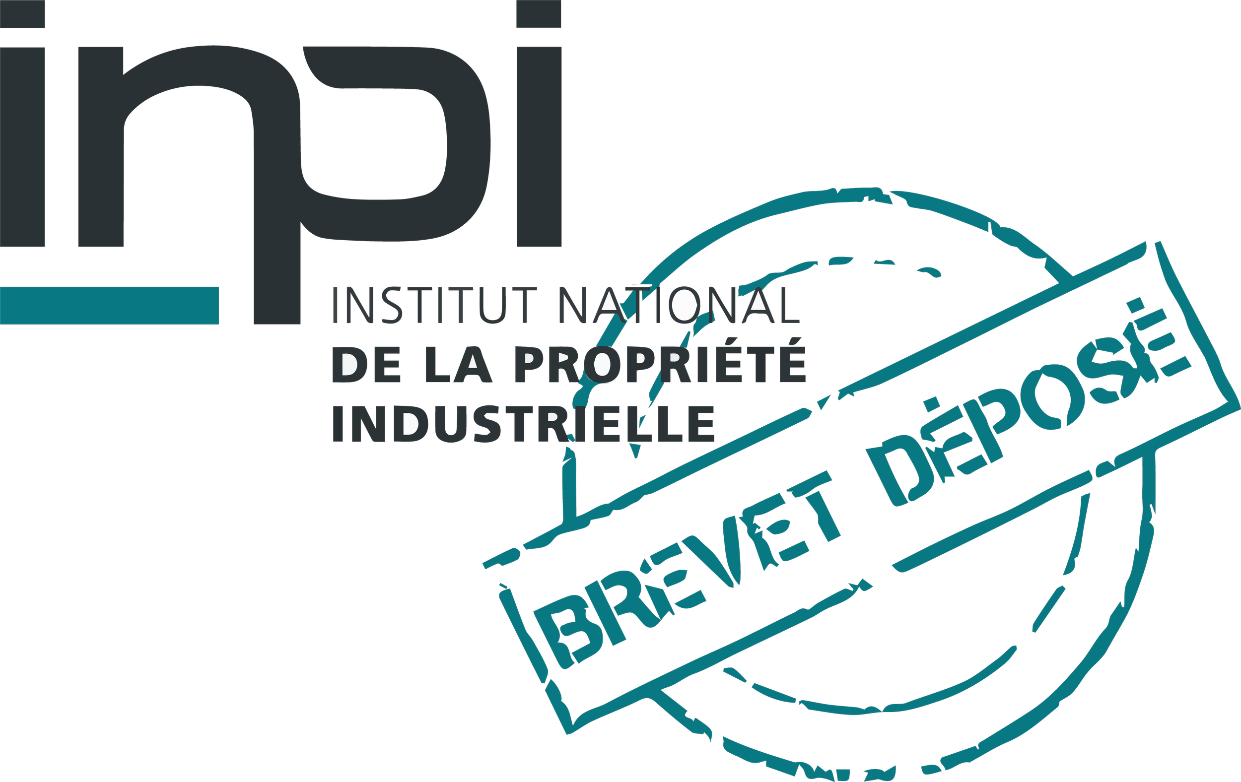 Logo de l'Institut National de la Propriété Industrielle avec le texte "Brève et déposée" en superposition