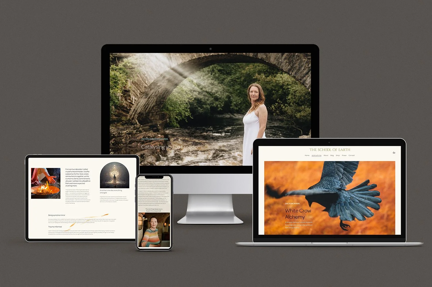 The School of Earth – Tania Aurora White Crow. Shamanic Wisdom & Earth Medicine. Scotland.