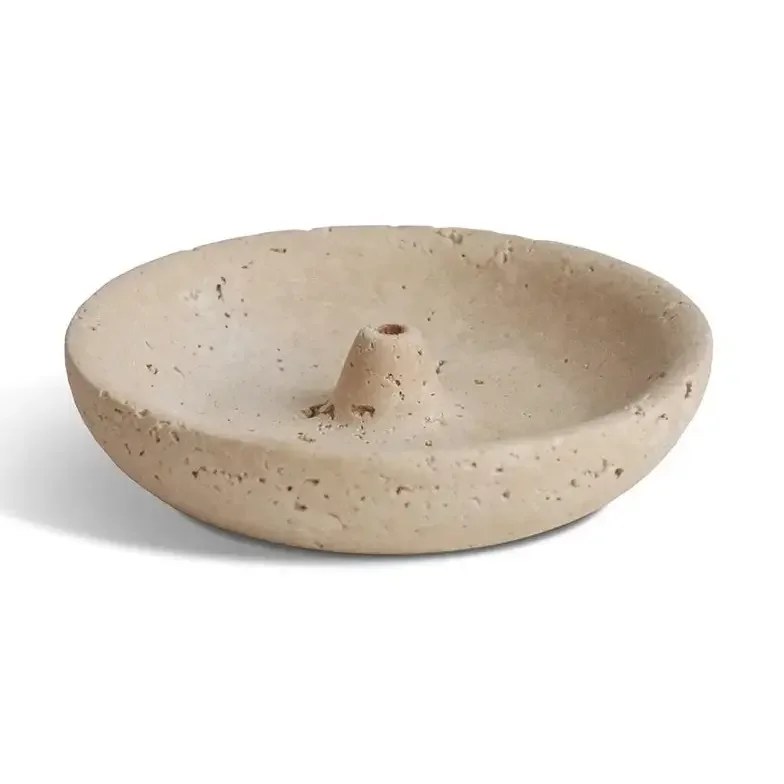 Travertine Incense Holder Plate