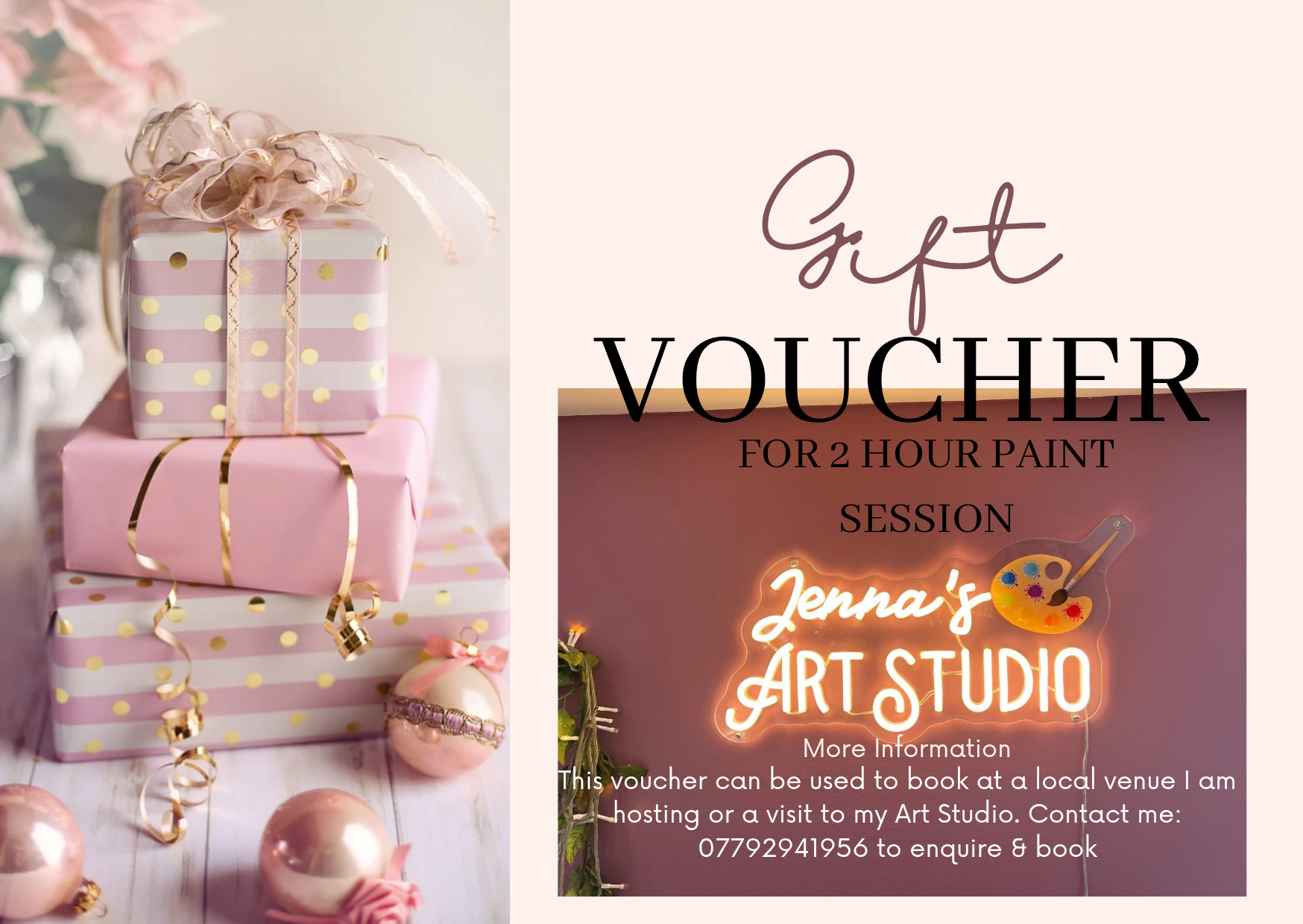 Jenna's Art Studio Gift Voucher