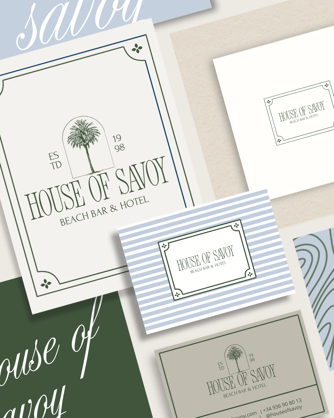 Proyecto de branding e identidad visual para House of Savoy Beach Bar & Hotel — comunicación de marca por The Creative Comms