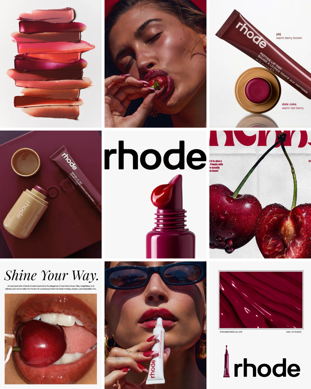Campaña de contenido digital para Rhode — estrategia de marketing beauty y lifestyle por The Creative Comms
