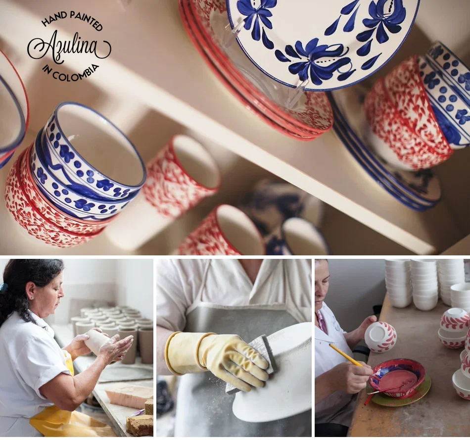 Gorgeous, colorful + 100% Handmade, let's welcome Azulina Ceramics to the table.
