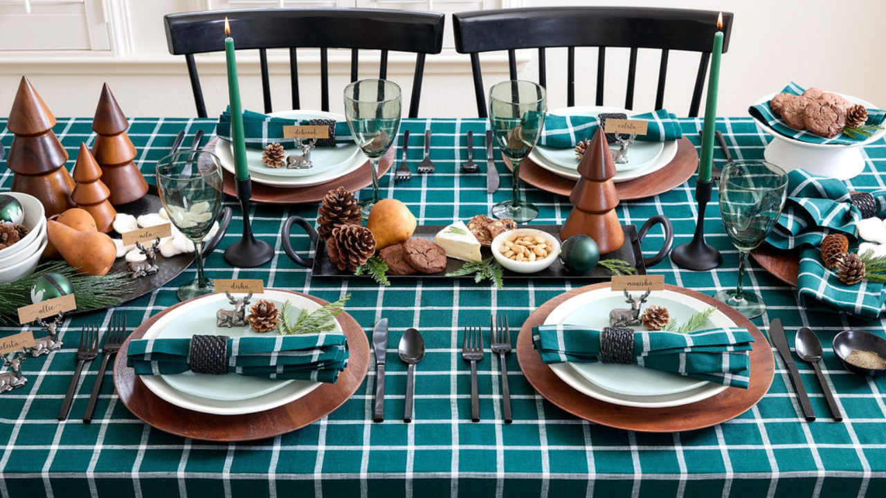 Evergreen Gatherings in Green Plaid