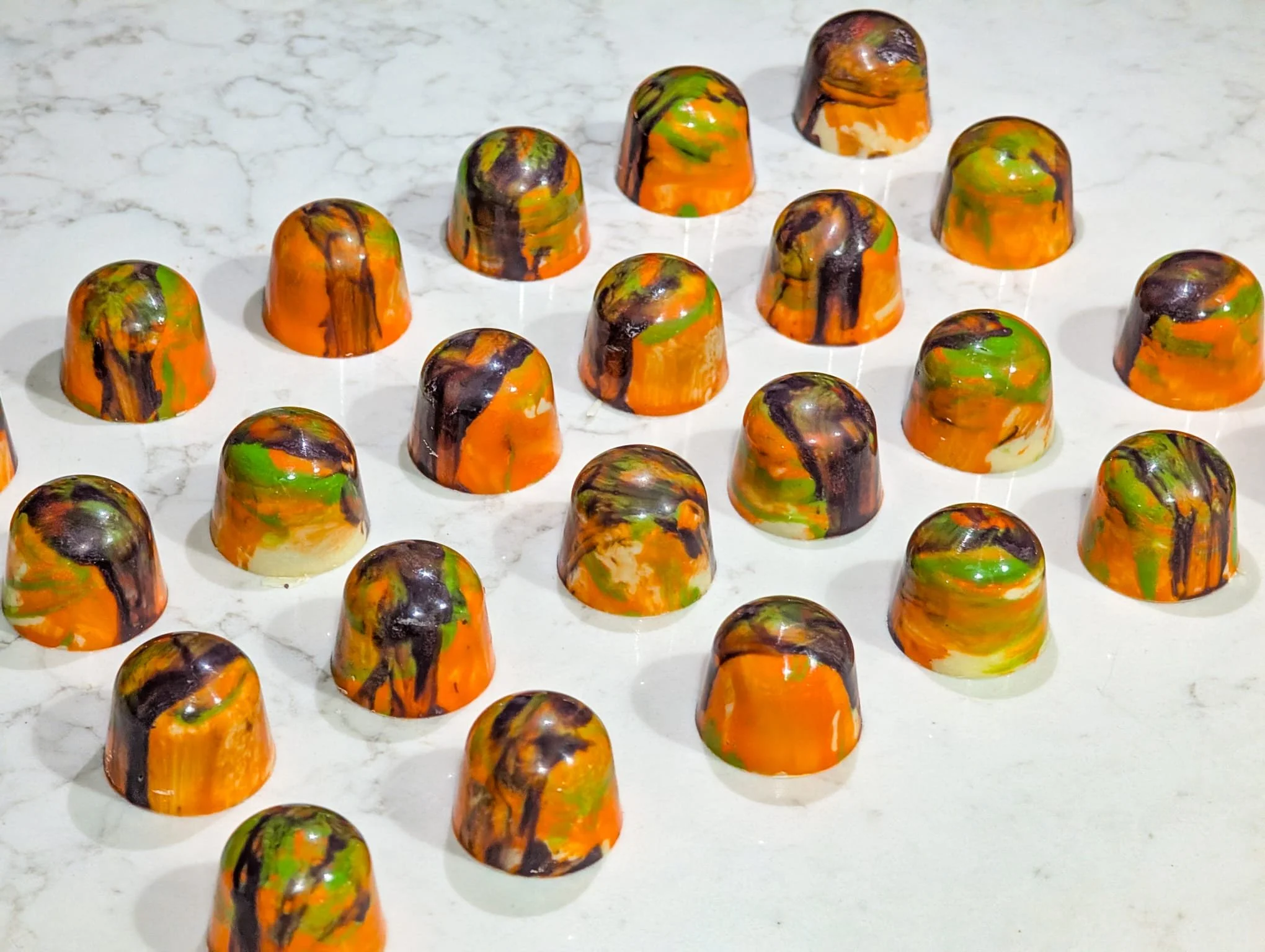 Domed Tangy Tiger Chocolate