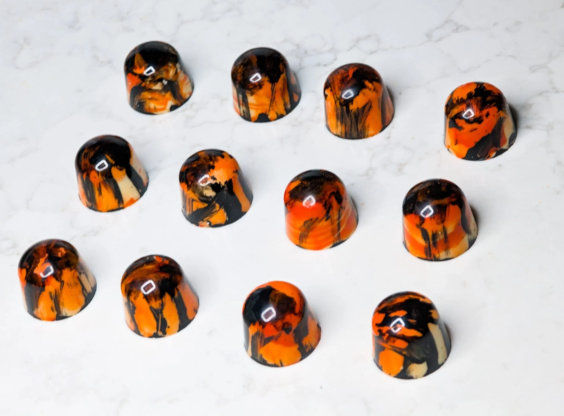 Domed Tangy Tiger Chocolate