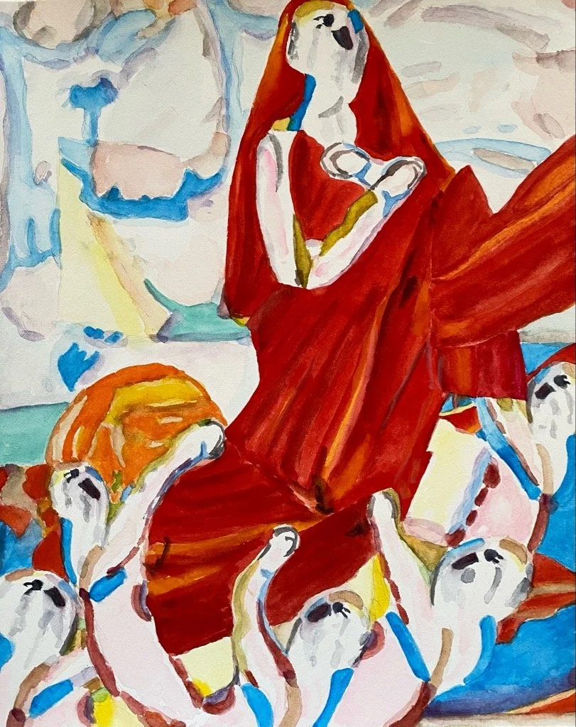 Cristiane Monteiro / The Mother - 25x20 cm- Watercolor