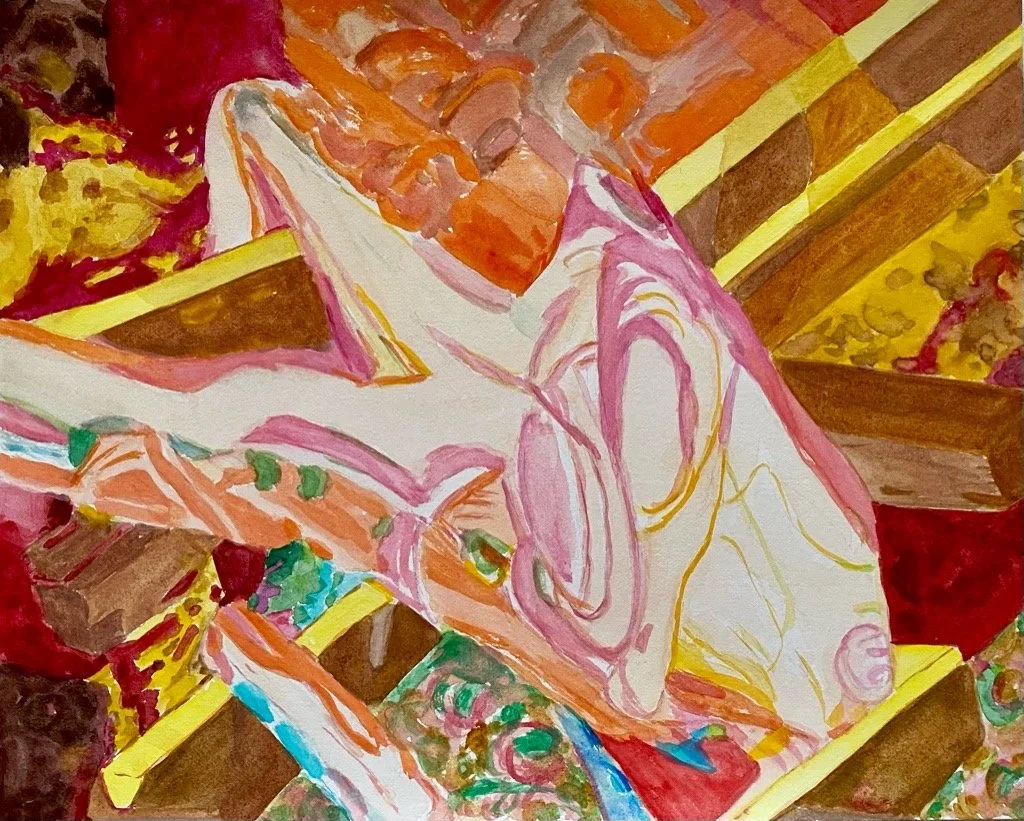 Cristiane Monteiro /the raft 20x25 cm - Watercolor