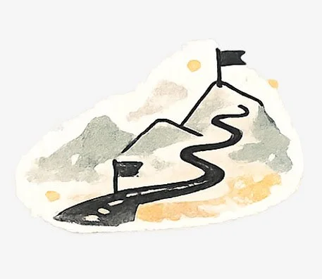 Illustration eines Weges als Symbol für Orientierung, Entwicklung und individuelle Coachingprozesse bei ADHS, Autismus und Hochbegabung