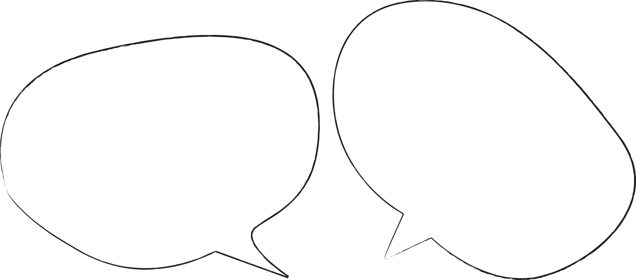 Zwei Sprechblasen für eins zu eins 1:1 online Coaching in klarem verständnisvollen Rahmen