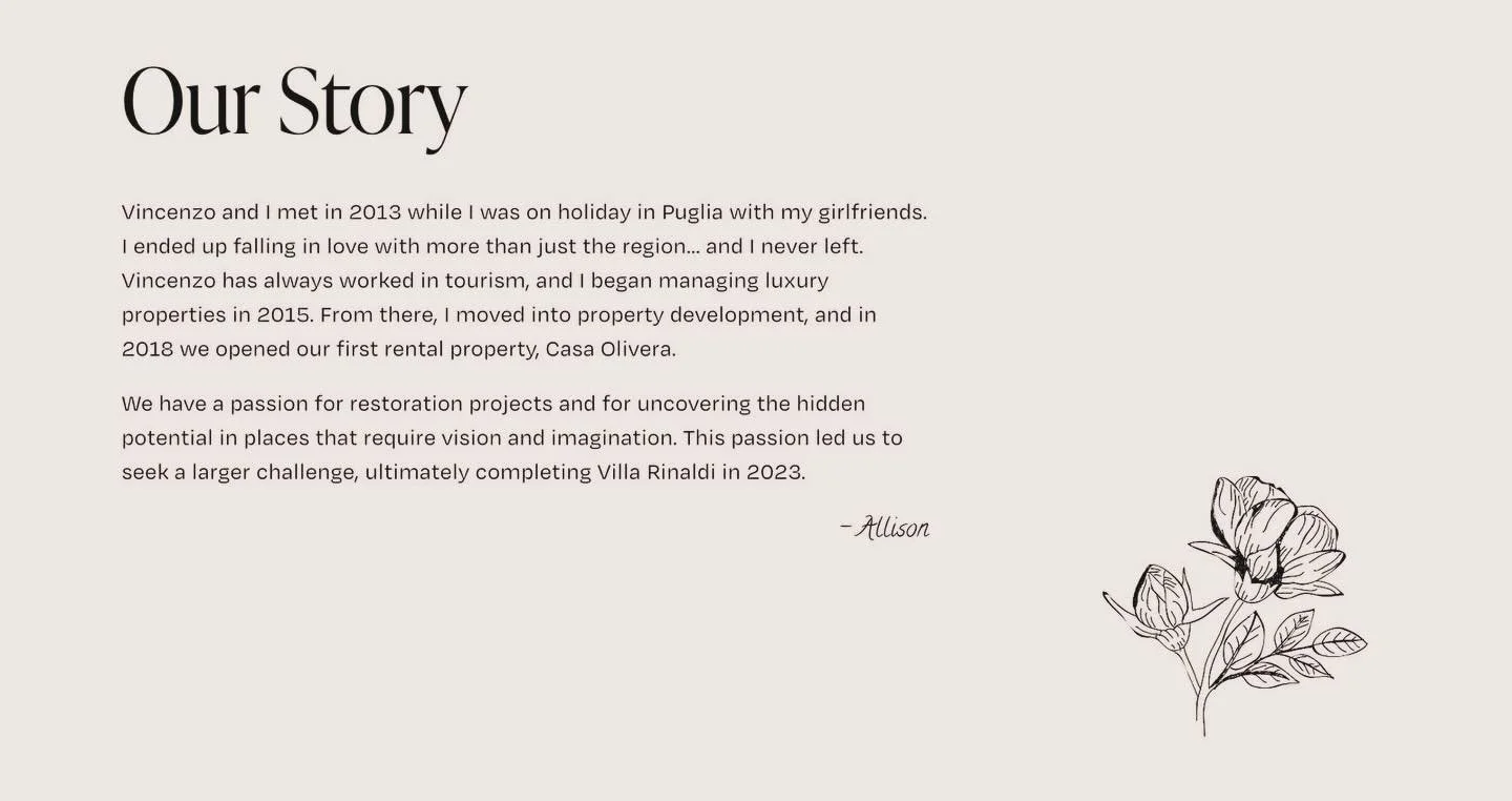 Check out our story and more on our website www.olivevillaspuglia.com