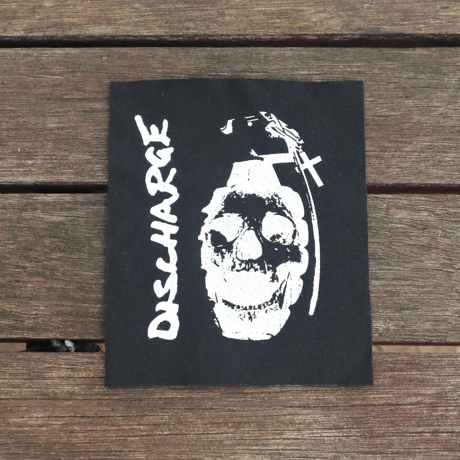 Discharge canvas patch