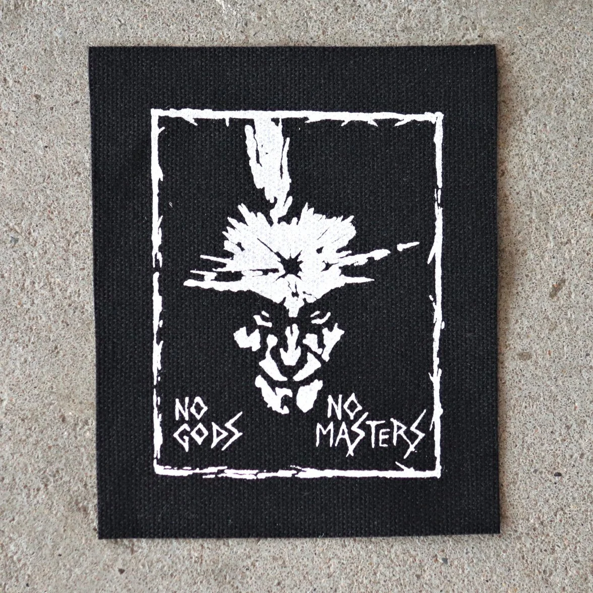 No Gods No Masters Amebix canvas patch