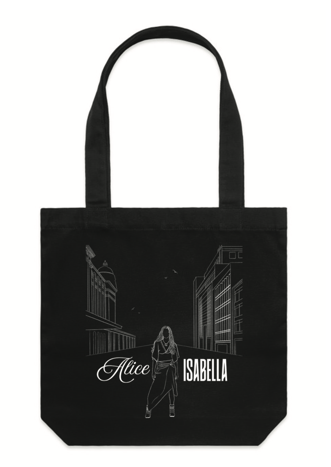 Alice Isabella 'Crawl' Line Art Tote Bag