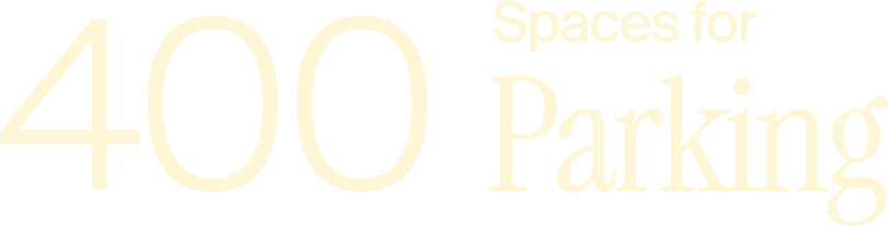 Sign indicating 400 parking spaces.