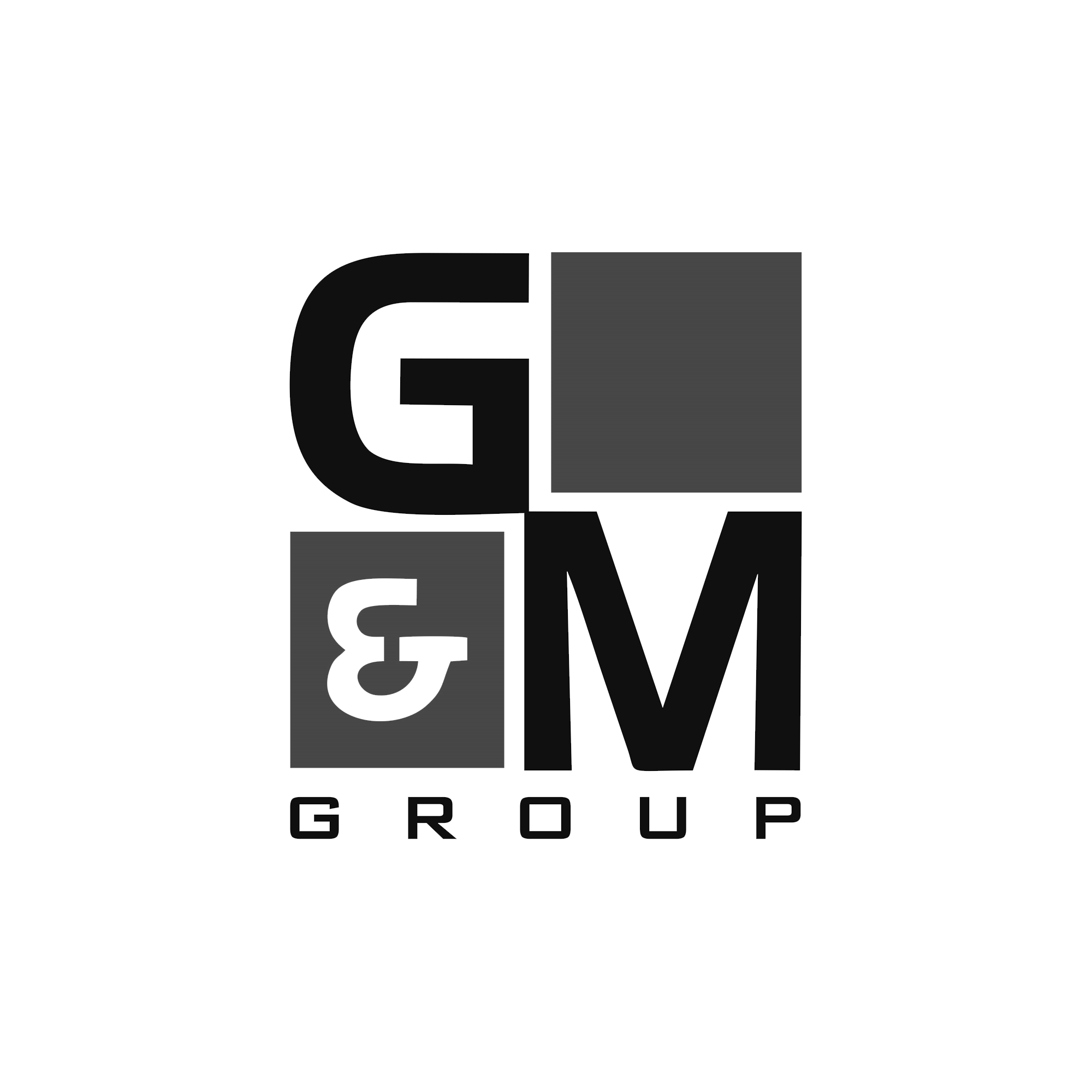 G&M Group logo with four squares forming a larger square and the name underneath.