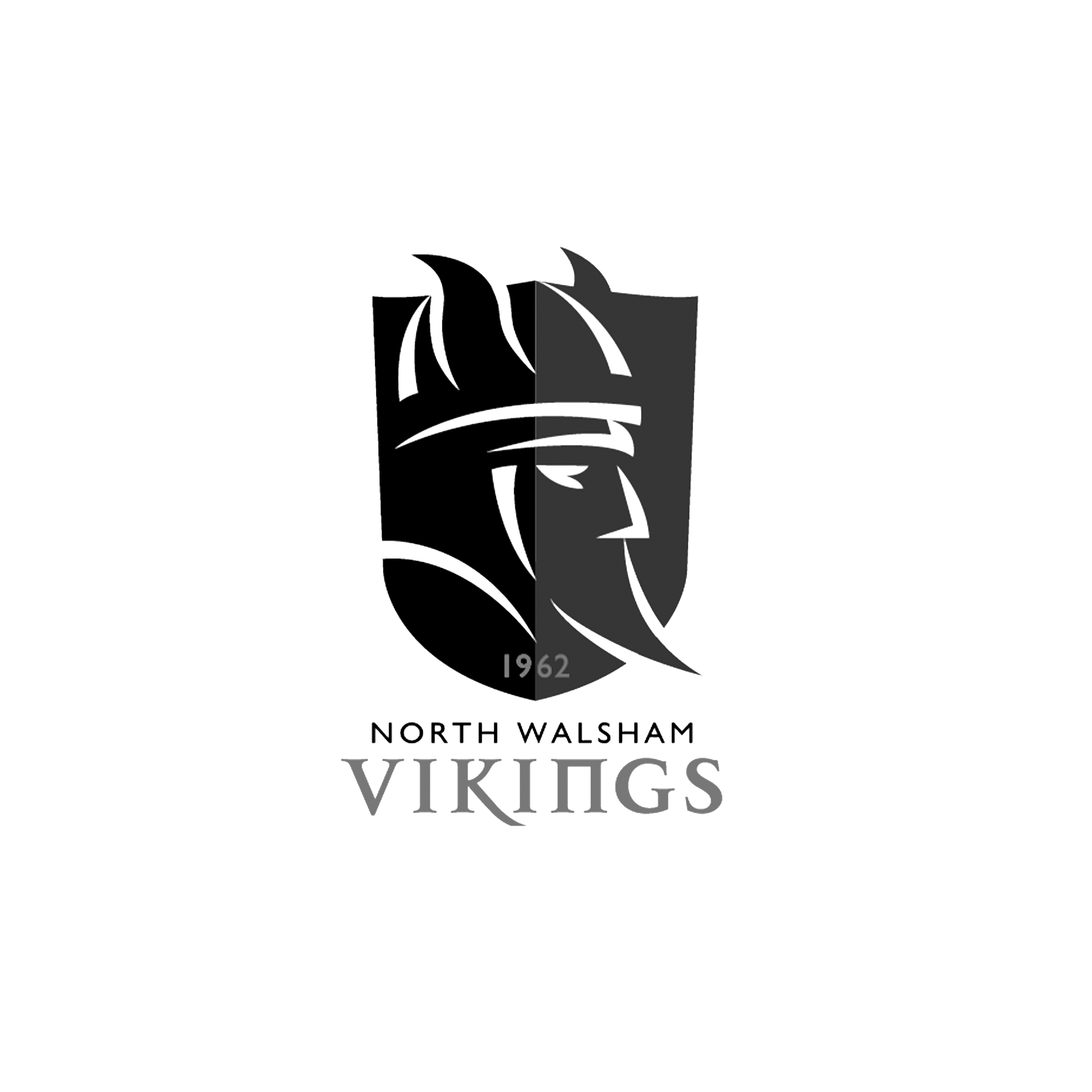 Logo of North Walsham Vikings, featuring a Viking helmet illustration and the text '1962 North Walsham Vikings' in a stylized font.