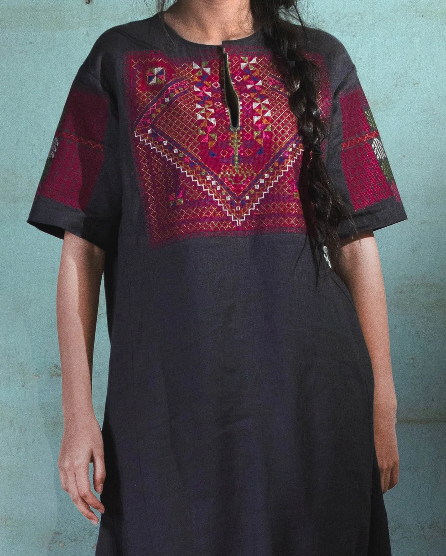 Machine Embroidered Thob