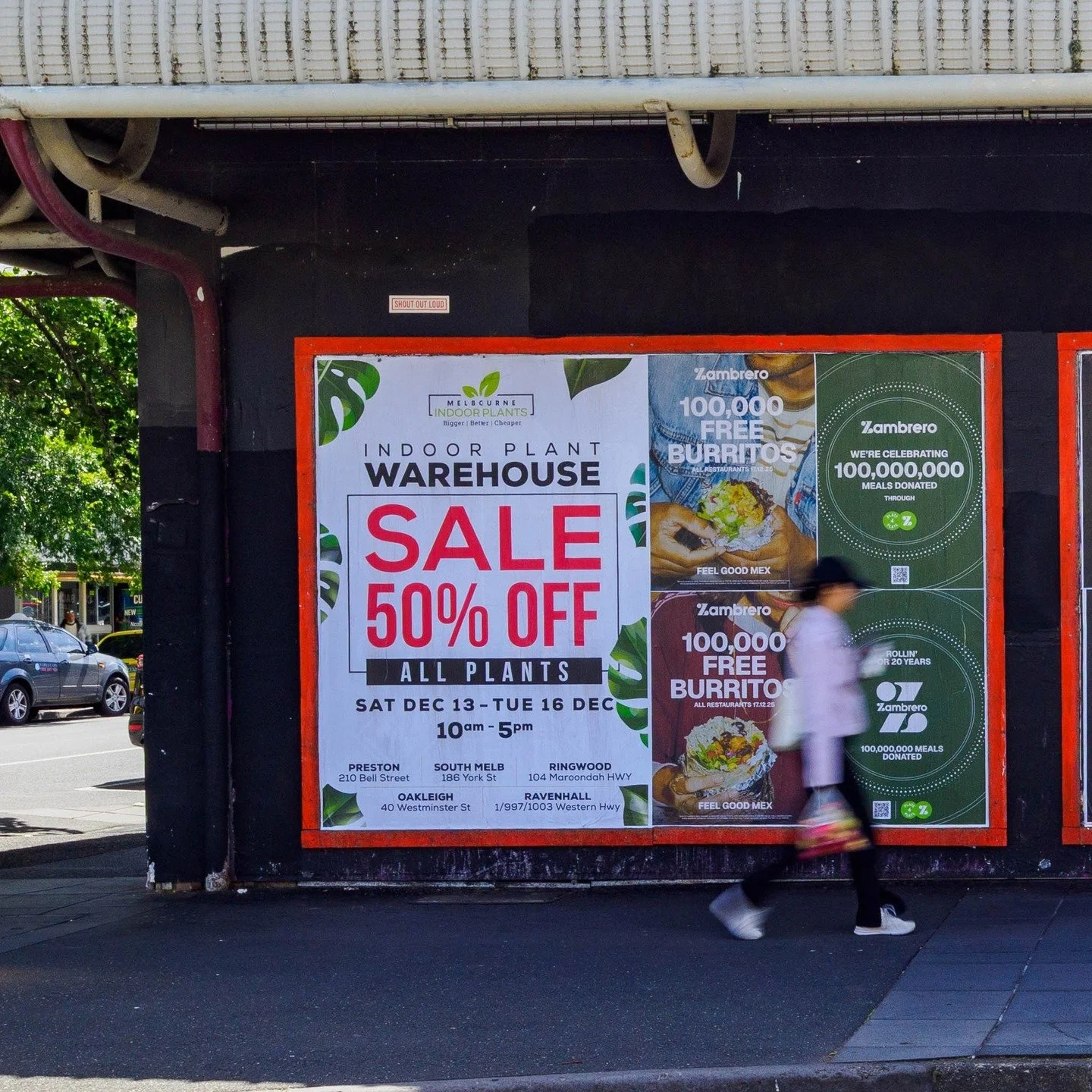 The Indoor Plant Warehouse Sale ends tomorrow. Left the office Kris Kringle to the last minute? You know where to go #indoorplants #christmas #streetposter #oohadvertising #melbourne