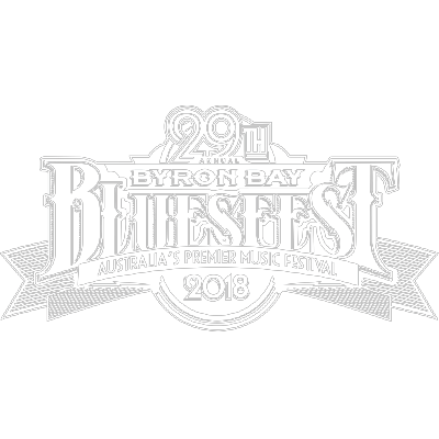 Logo for the 29th Byron Bay Bluesfest, Australia's premier music festival, held in 2018.