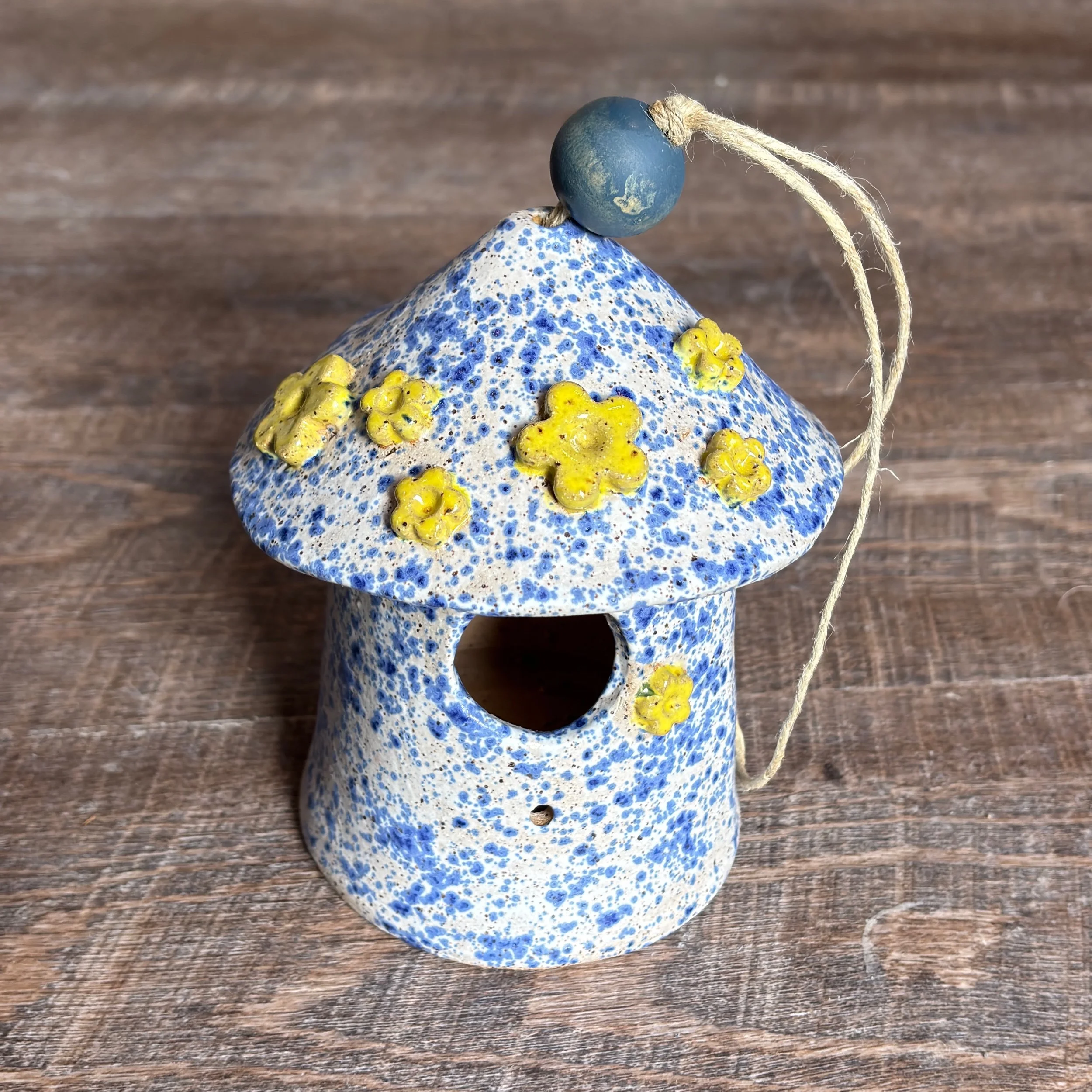 Blue Speckled Birdhouse
