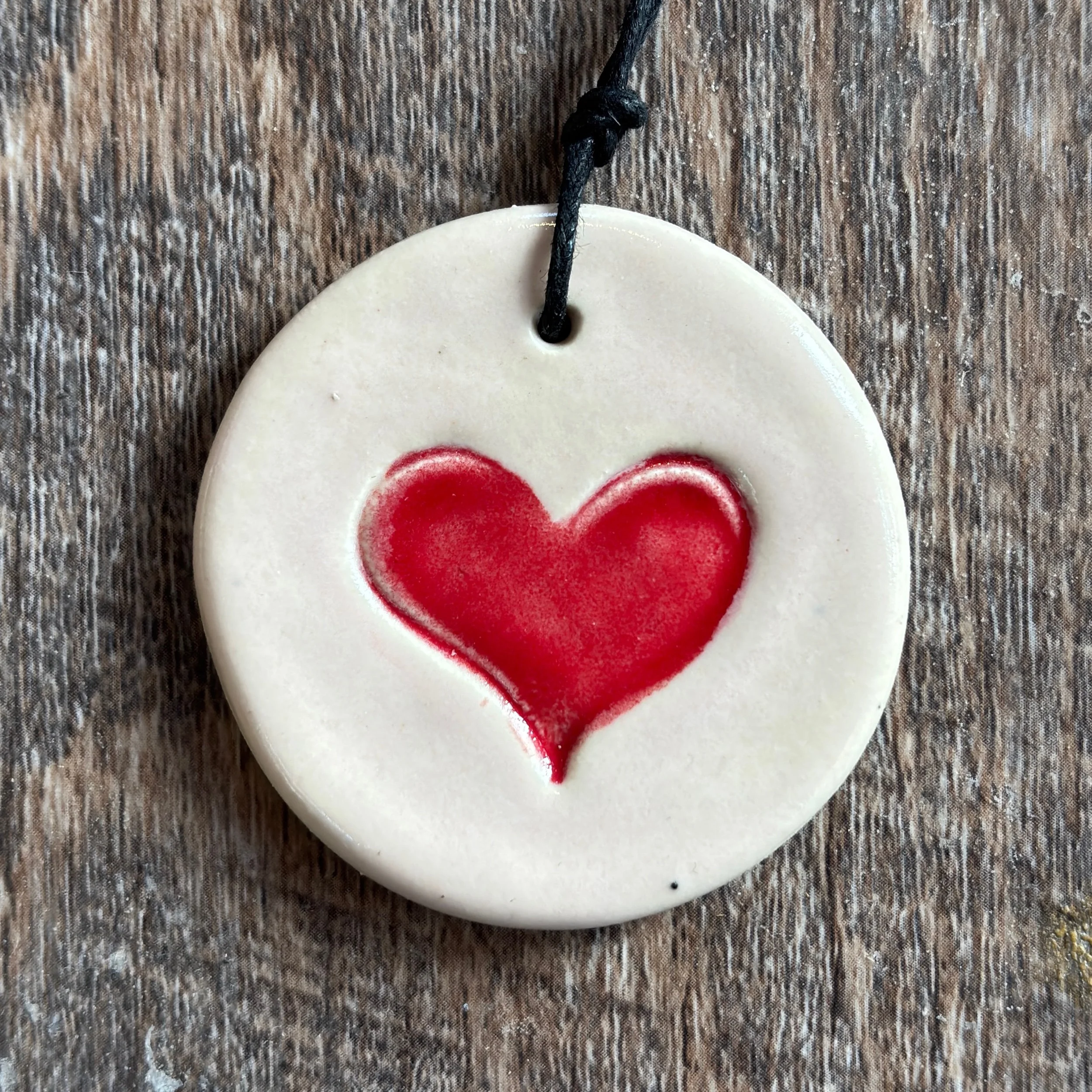 Red & White Heart Necklace