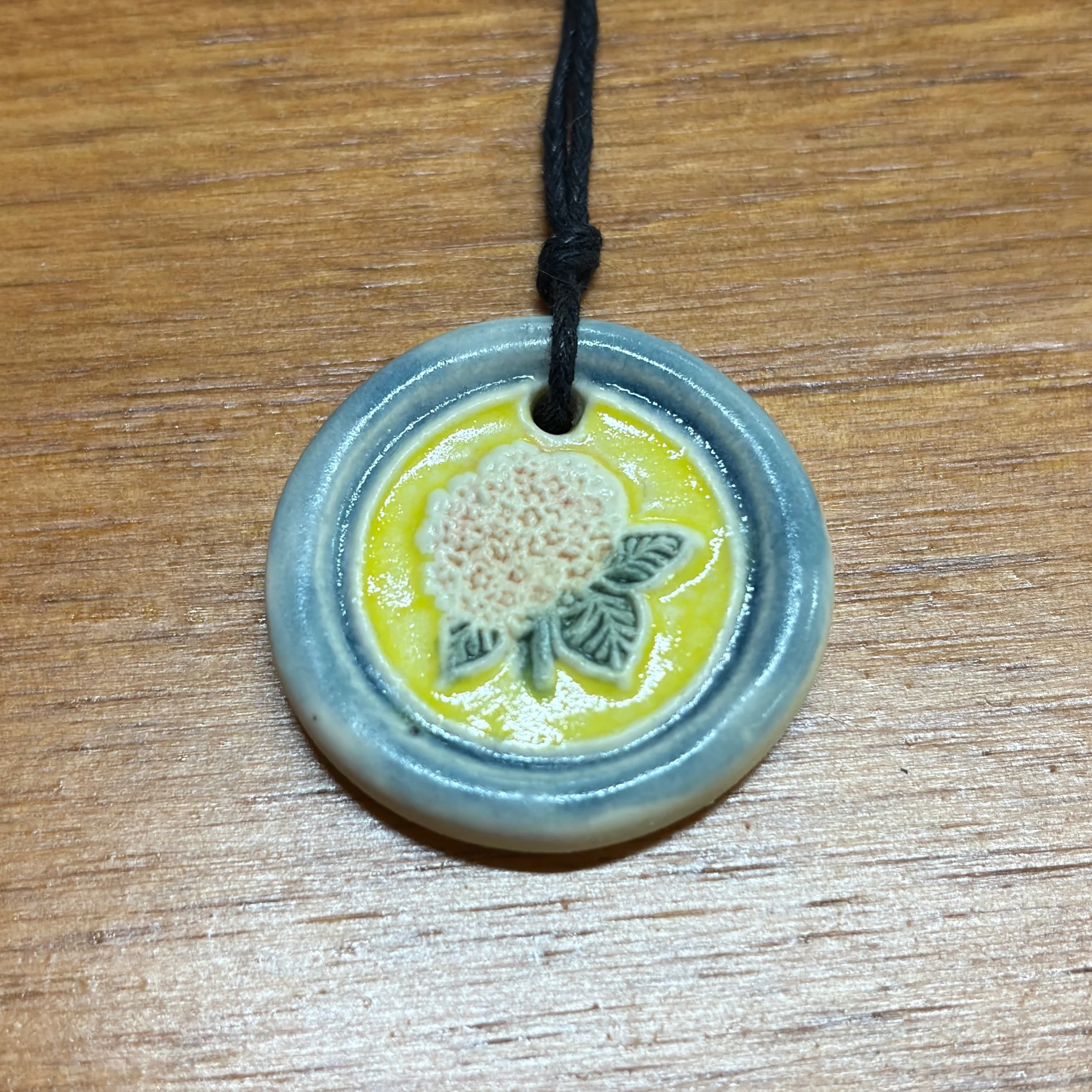 Blue & Yellow Mum Necklace