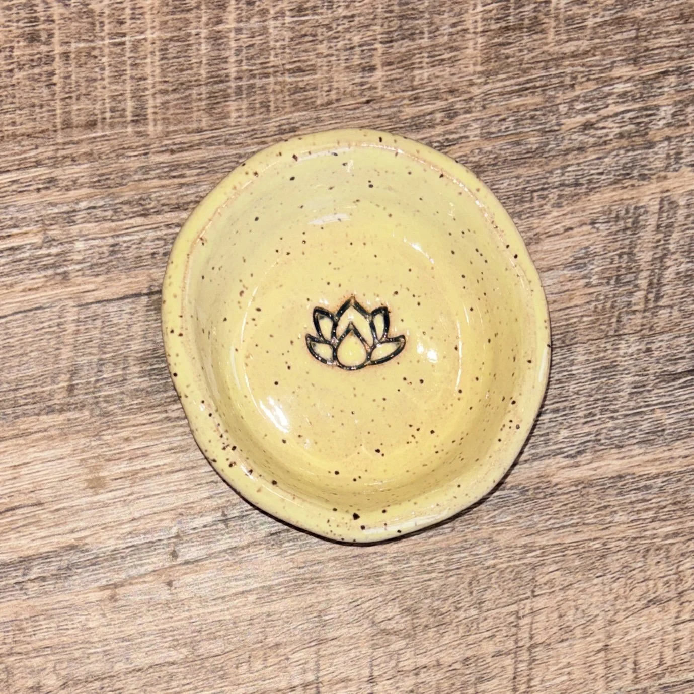 Yellow & Purple Lotus Trinket Tray