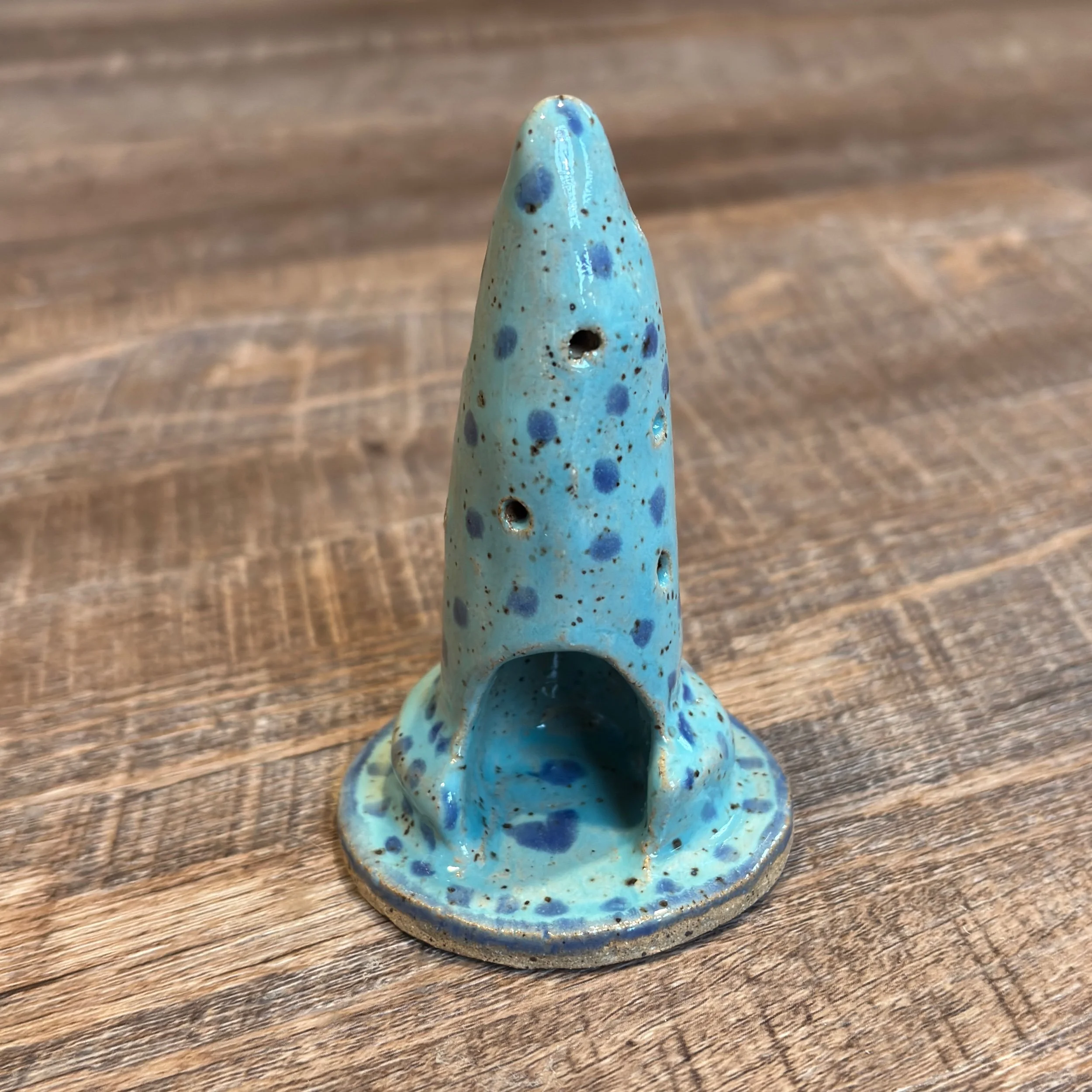 Blue Cone Incense Holder