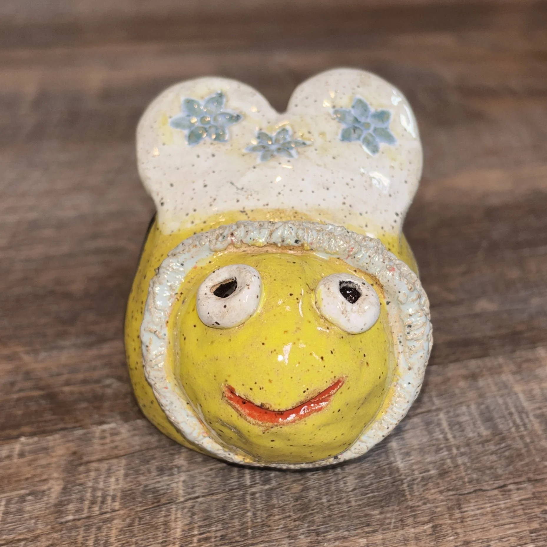 Bee with Blue Flowers