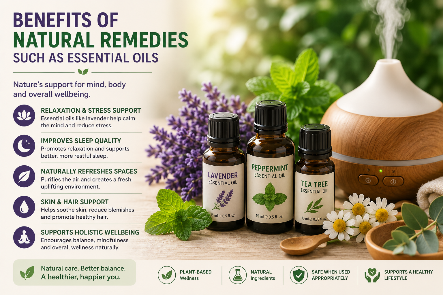 The Benefits of Natural Remedies Such as Essential Oils