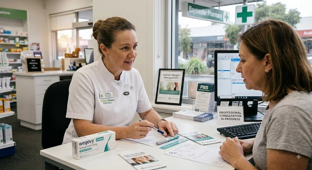 HolisticChem pharmacist consultation for Wegovy prescription Bayswater