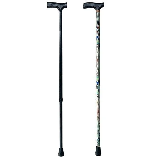 T Handle Walking Cane Black / Vivid