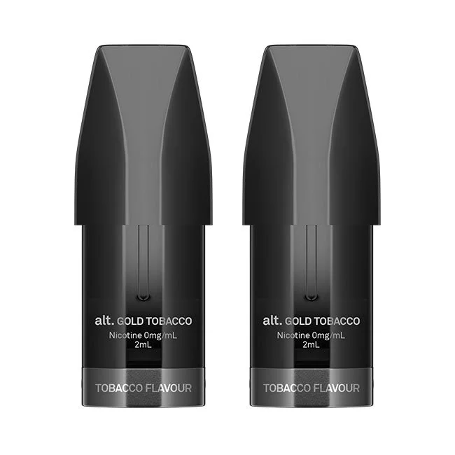 alt. Pods Gold Tobacco 0mg/mL, 2 x 2mL pods