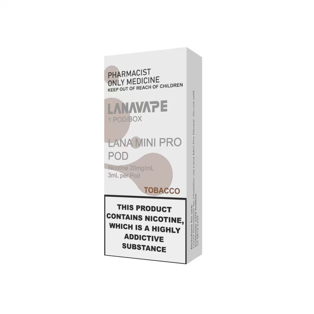 Lanavape Mini Pro Pod- Tobacco 20mg/ml 3ml single pod