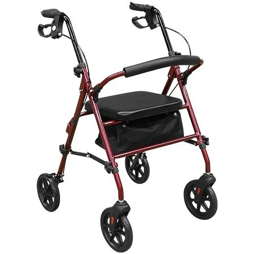 Multi Height Rollator Burgundy / Blue