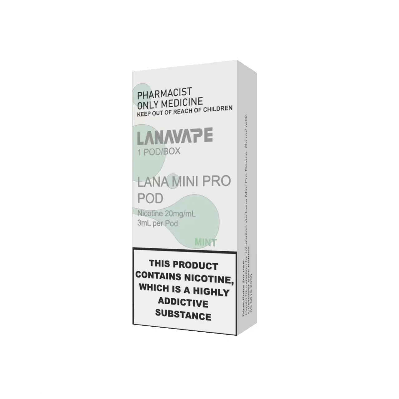 Lanavape Mini Pro Pod-Mint 20mg/ml 3ml single pod