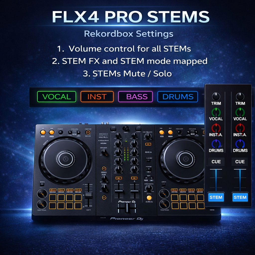 PRO 4 STEMs  - FLX4 Rekordbox Settings