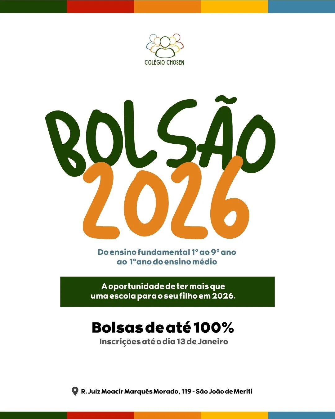 Bolsão 2026 – Colégio Chosen