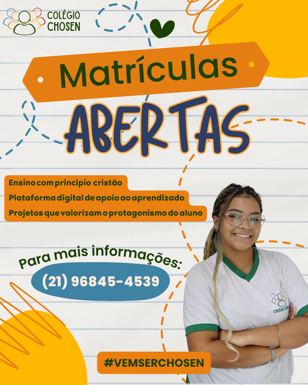 Matrículas Abertas – Colégio Chosen