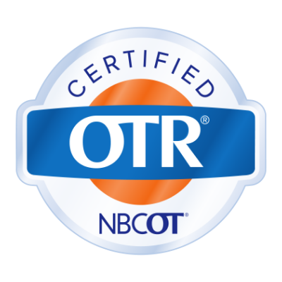 A certification badge with the text "Certified OTR" and "NBCOT" on it.