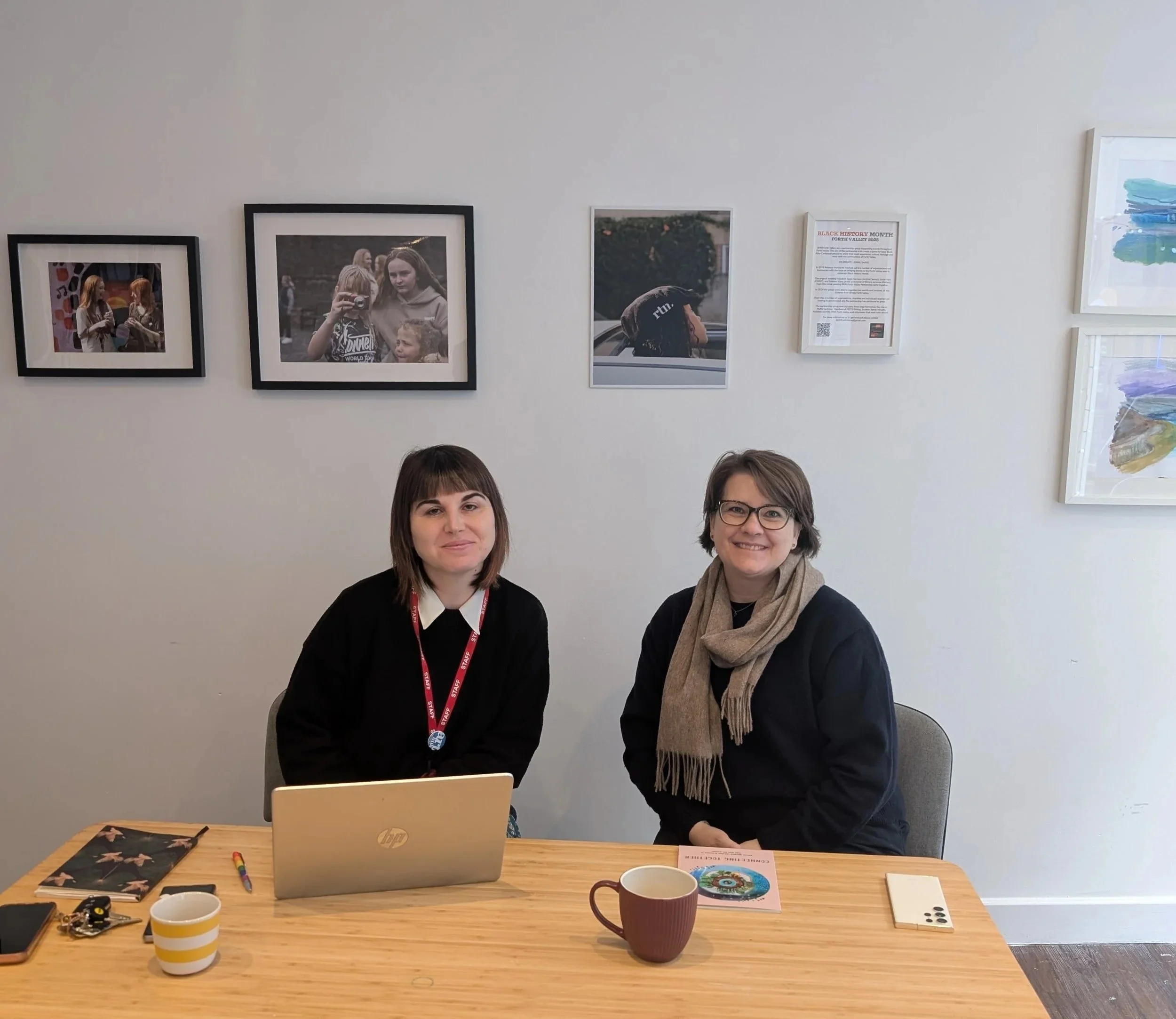 Creative Programmer Silvia Sinibaldi with University of Stirling Placement Student Bryne Valenzuela 