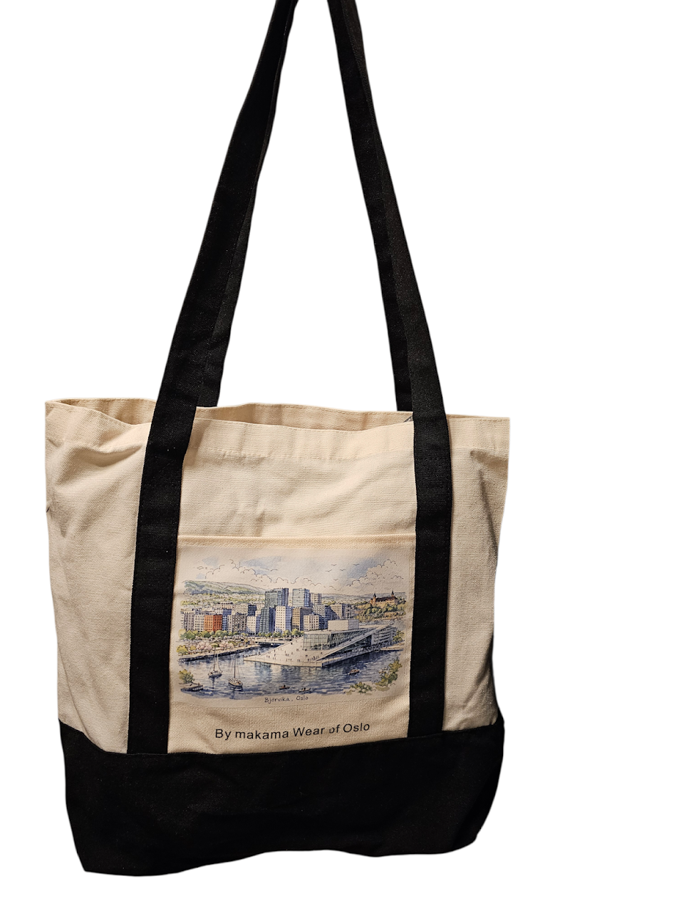 Str.40x30 tote bag med glidelås. 0016
