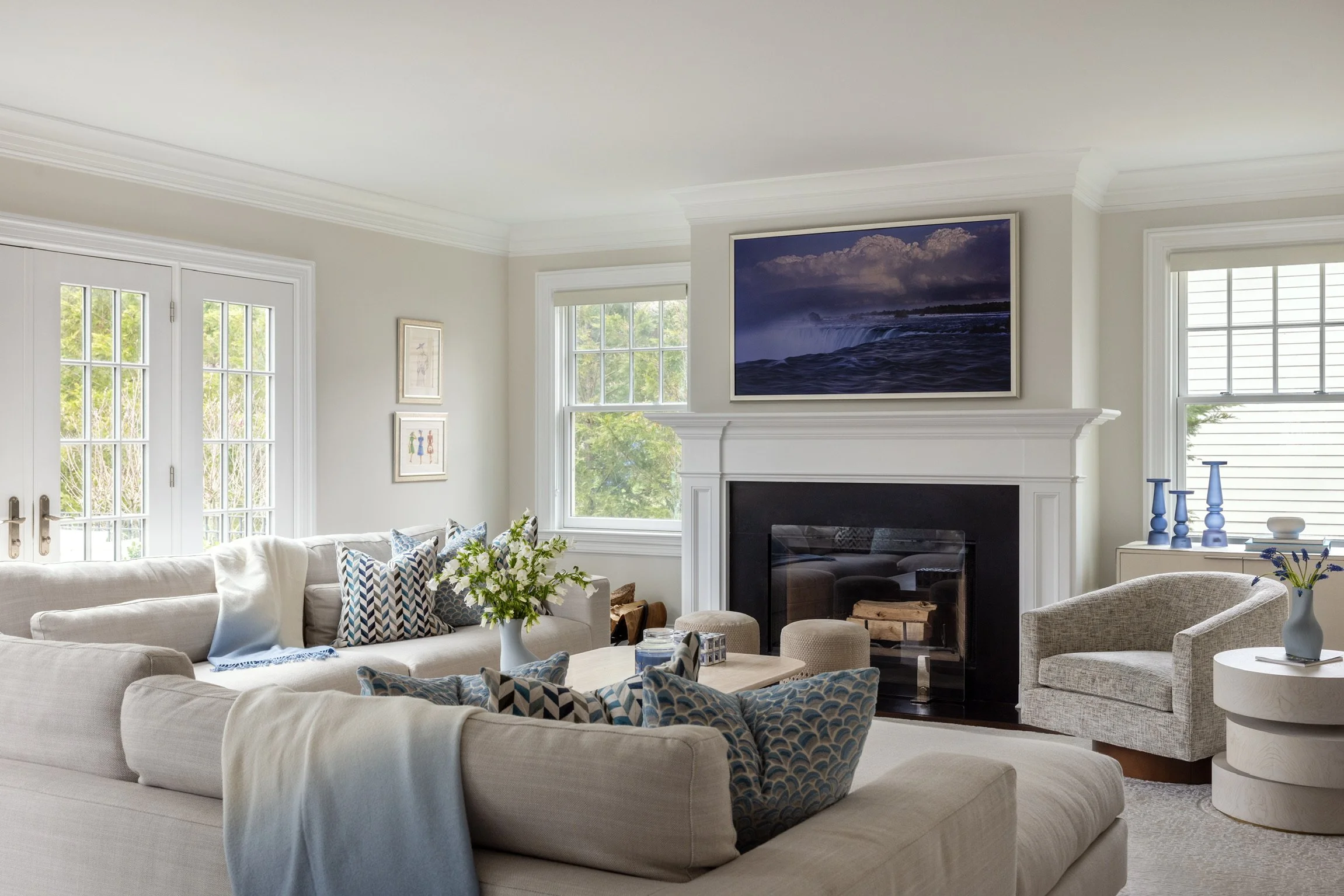 Custom-designed living space by Shron Design