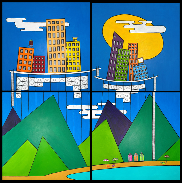 Living in the mountains with acces to the lake