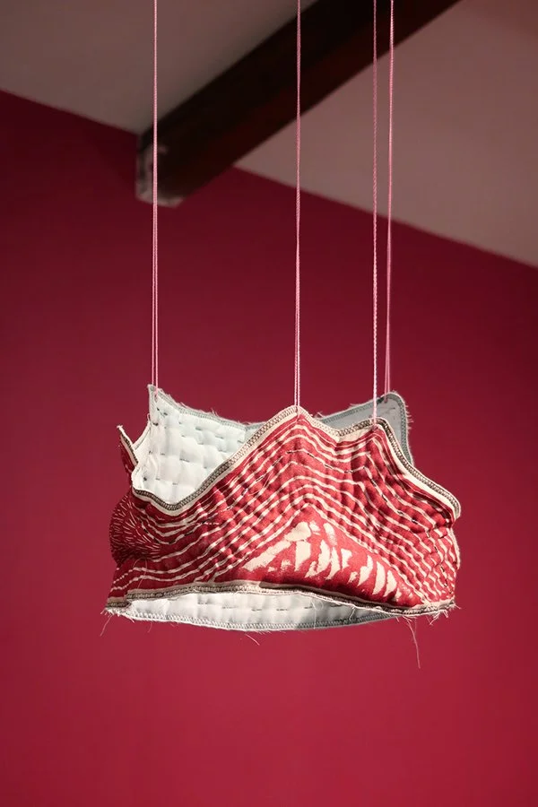 Alt vårt er deres I, hand quilted wood cut, 2025.
Photo: Ingrid Hopland