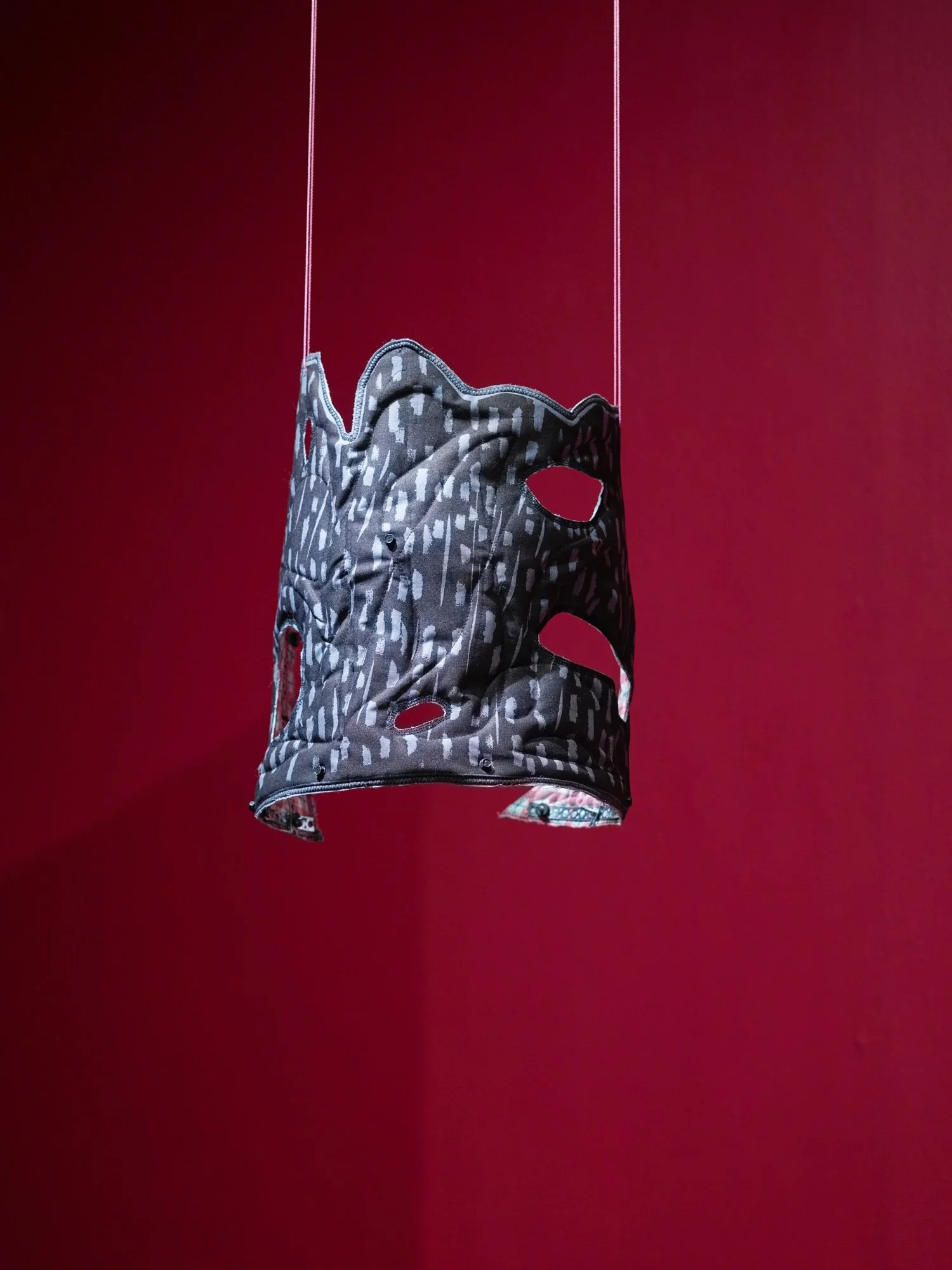 Alt vårt er deres II, installation view, quilted wood cut, 2025.
Photo: Jonas Carlsen