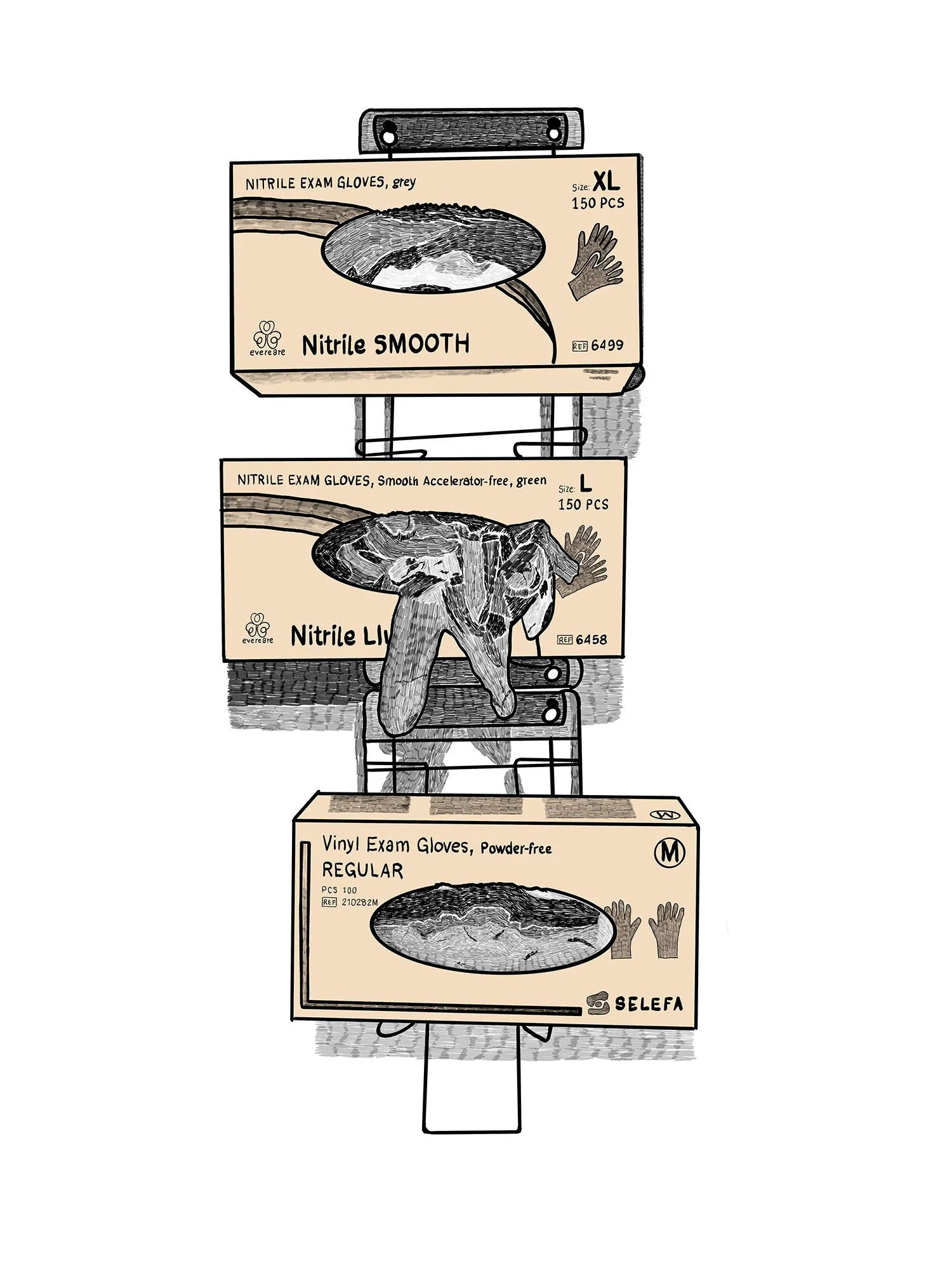 "Scattering", digital drawing, 2026.